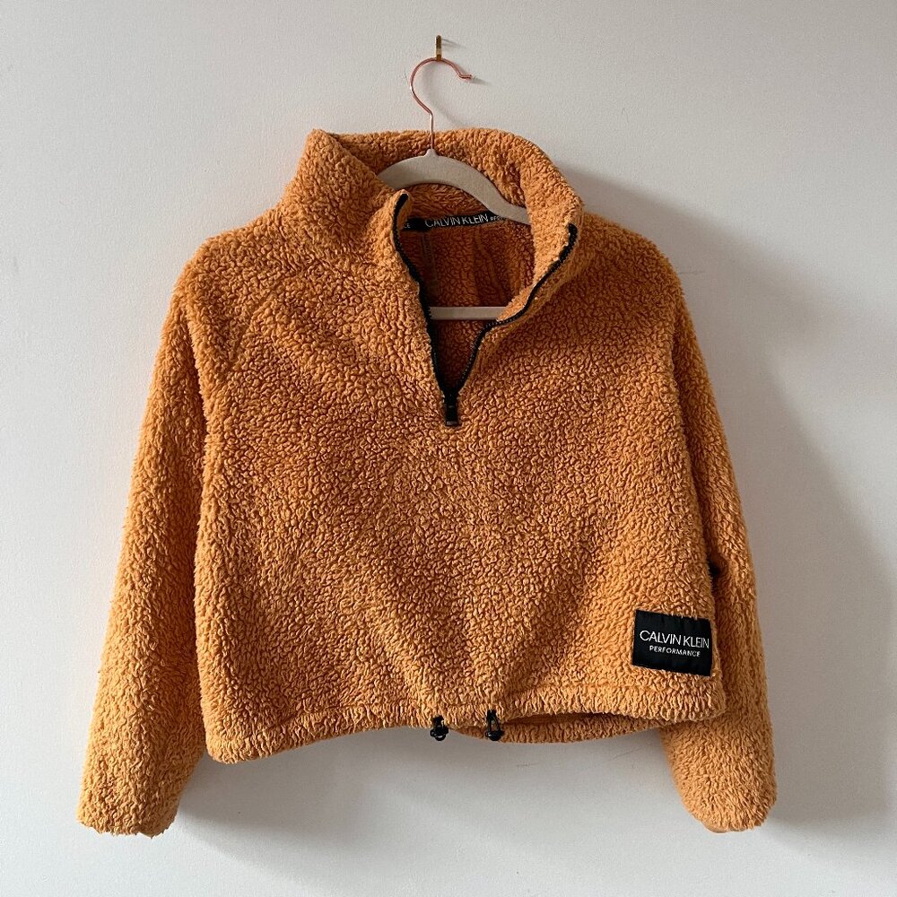 Calvin Klein Cropped Activewear Sweater, Medium